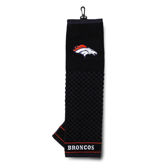 NFL Broncos Embroidered Golf Towel 16 X 22 Inches Football Themed Towel Sports Patterned Team Logo Fan Merchandise Athletic Team Spirit Fan Orange - Diamond Home USA