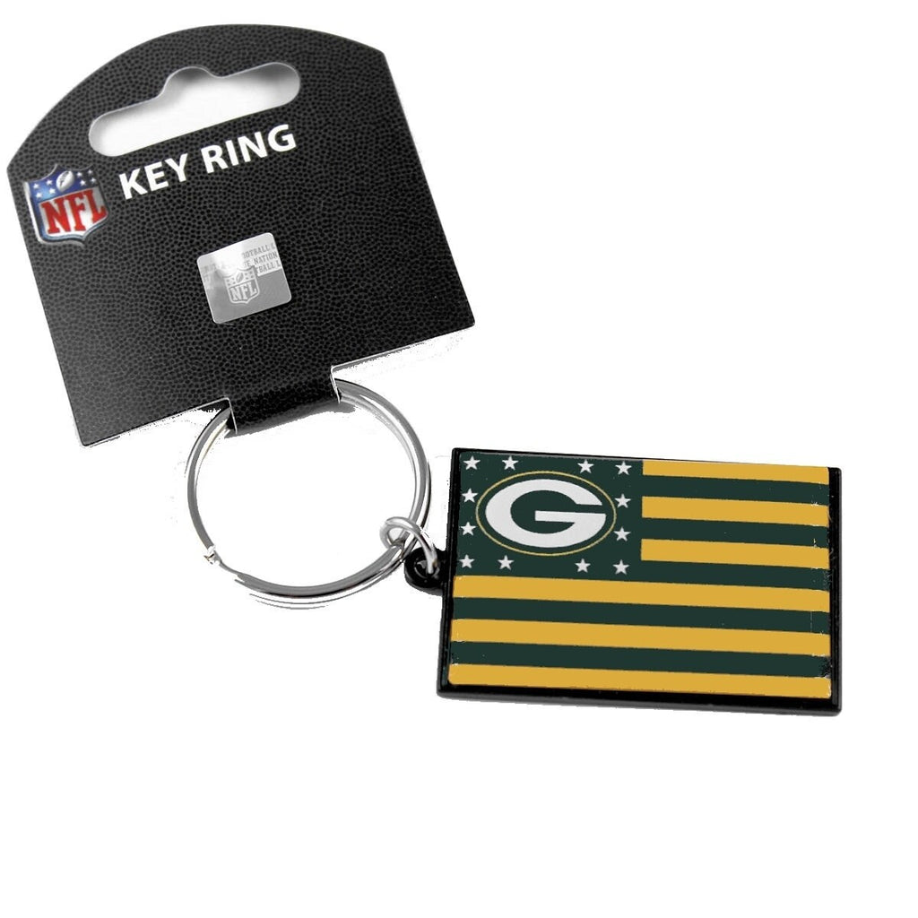 Team Sports America Green Bay Packers NFL Leather Key Fob Key Chain