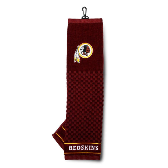 NFL Redskins Embroidered Golf Towel 16 X 22 Inches Football Themed Towel Sports Patterned Team Logo Fan Merchandise Athletic Team Spirit Gold Maroon - Diamond Home USA