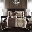 Geometric Comforter Set Crisp Lines Adult Bedding Master Bedroom Stylish Block Pattern