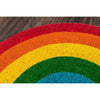Handmade Rainbow Theme Half Circle Doormat Iconic Colorful Fun Graphic Design Welcome Mat Vibrant Colors Features Latex Free Casual Novelty Coir PVC - Diamond Home USA