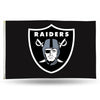 Nfl Raiders Flag 60x36 Inches Football Themed Team Color Logo Outdoor Hanging Banner Flag Gift FanFan Merchandise Athletic Spirit Black Silver White - Diamond Home USA