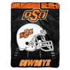 60 x 80 NCAA Cowboys OSU Throw Blanket Black Orange College Theme Bedding Sports Patterned Collegiate Football Team Logo Fan Merchandise Athletic Team - Diamond Home USA
