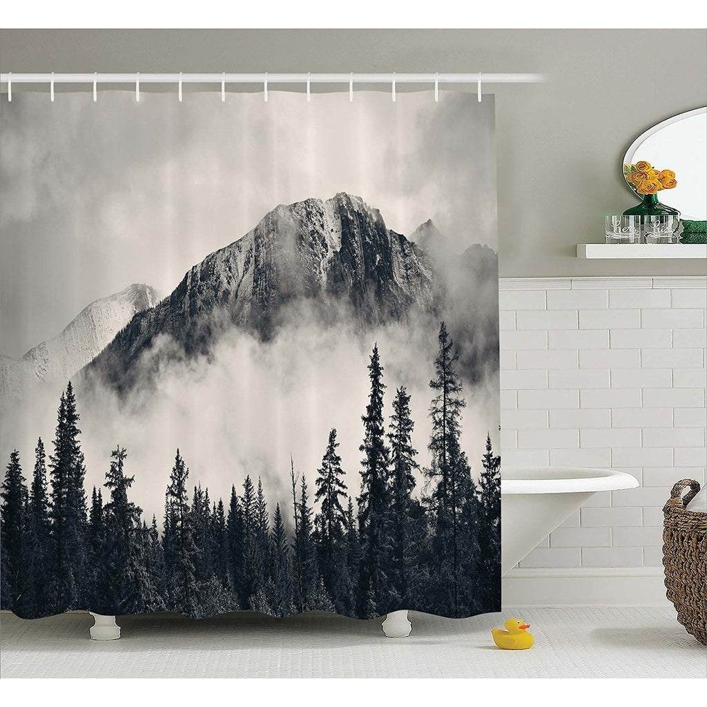 Outdoor Idyllic Photo Art Fabric Bathroom Decor Set Nature Victorian Polyester - Diamond Home USA