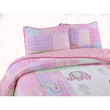 Adorable Quilt Set Elephant Themed Bedding Fun Cute Animal Patchwork Girls Kids Flower Floral Paisley