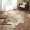 3'10 x 5' Rawhide Beige Brown Color Ash Area Rug Acrylic