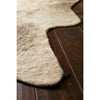 3'10 x 5' Rawhide Beige Brown Color Ash Area Rug Acrylic Synthetic Country Novelty Lodge Rustic Southwestern Hide Farmer Unique Indoor Family Bedroom