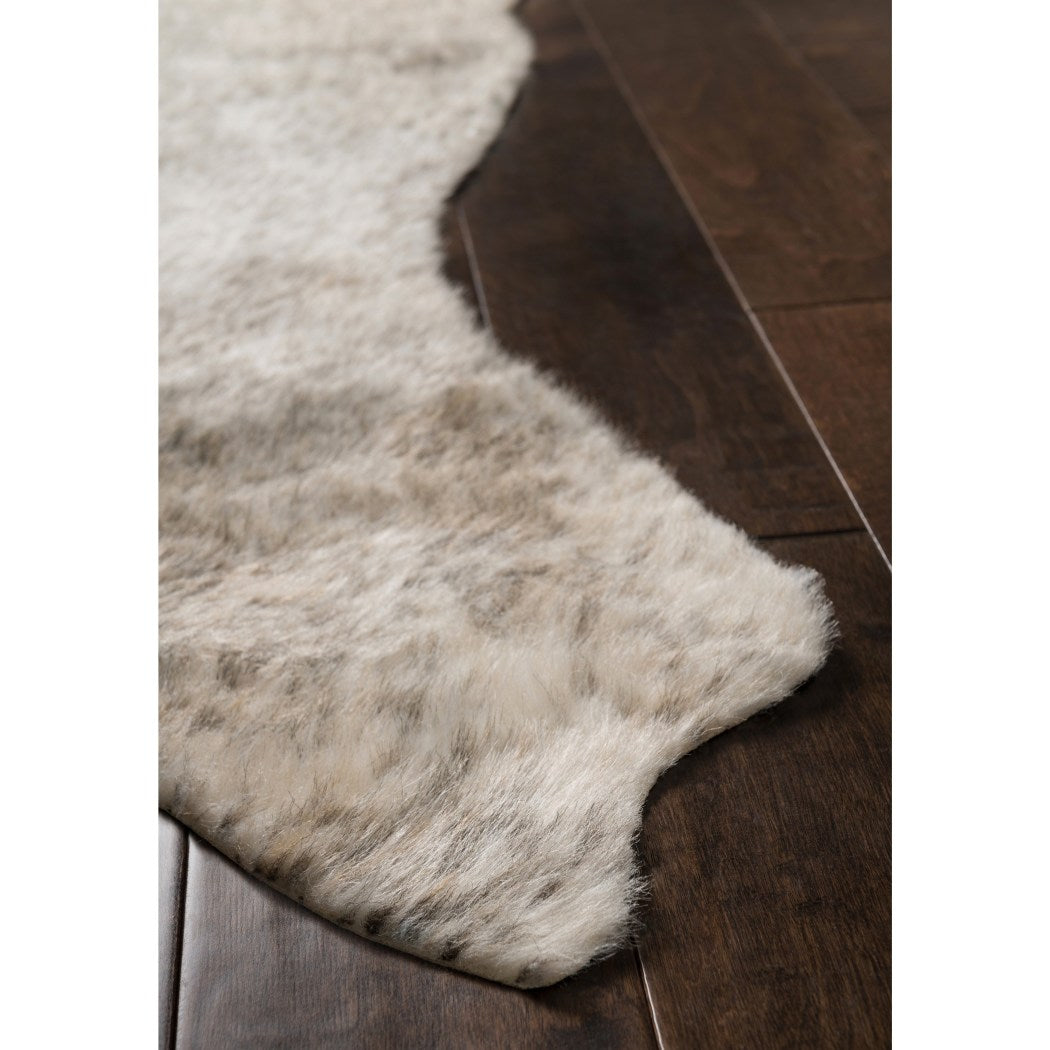 50x66ft Grey Ivory Gray Animal Hide Faux Rawhide Area Rug Indoor Country Lodge Rustic Living Room Den Saloon Bedroom Mat Free Form Carpet Southwestern Cruelty Free Acrylic Synthetic Flooring