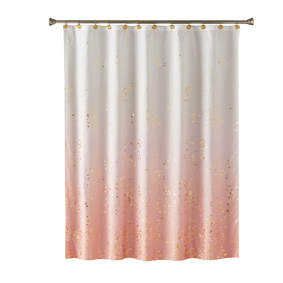 Home Splatter Shower Curtain Abstract Modern Contemporary Polyester - Diamond Home USA