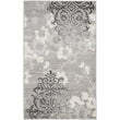 3'x5'ft Silver Ivory Damask Vintage Area Rug Indoor Floral Bohemian Bedroom Dining Living Room Mat Rectangle Carpet Oriental Rusric Lodge Colorful - Diamond Home USA