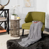 Cozy Grey Knit Throw Blanket Chevron Modern Contemporary Shabby Chic Victorian Cotton - Diamond Home USA