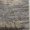 4'x6'ft Grey Beige Floral Shag Area Rug Indoor Bohemian Flower Pattern Living Room Mat Rectangle Gray Carpet Raised High low Pile Durable Cotton - Diamond Home USA