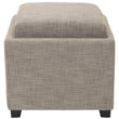 Harrison Storage Grey Viscose Tray Ottoman Transitional Solid Square Fabric Upholstered Wood Top - Diamond Home USA