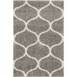 4'x6'ft Grey Ivory Ogee Motif Area Rug Indoor Moroccan Trellis Bedroom Dining Living Room Flooring Rectangle Carpet Geometric Traditional Curvaceous - Diamond Home USA