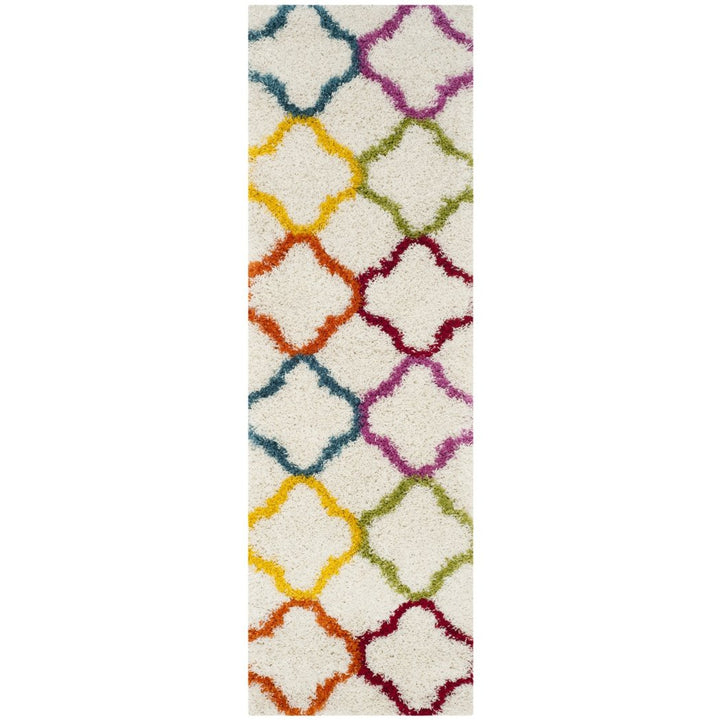 Crafted Kids Trellis Runner Rug (2'3 x 7') Carpet Flooring Colorful Geometric Design Pattern