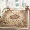 4'x6'ft Ivory Red Gold Sage Green Beige Oriental Patterned Traditional Area Rug Indoor Medallion Floral Living Room Mat Rectangle Carpet Geometric - Diamond Home USA