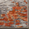 4'x5'7"ft Grey Orange Gray Abstract Watercolor Distressed Area Rug Indoor Geometric Artistic Living Room Mat Rectangle Carpet Classic Motif Flamboyant - Diamond Home USA