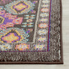 2'2 x 6ft Vibrant Colorful Bohemian Hallway Rug Brown Pink Purple Teal Bordered Hippie Themed Long Carpet Jeweled Colors Rainbow Themed Morrocan - Diamond Home USA