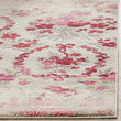 3' x 5' Vintage Flower Bouquet Ivory Pink Colorful Distressed Area Rug Polyester Contemporary Decorative Shabby Chic Floral Bloom Bright Pretty - Diamond Home USA