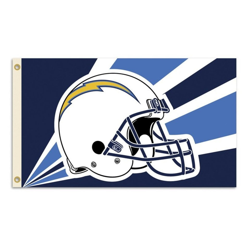 Nfl Chargers Flag 3x5 Feet Football Themed Team Color Logo Outdoor Hanging Banner Flag Gift FanFan Merchandise Athletic Spirit Blue Navy Gold Nylon - Diamond Home USA