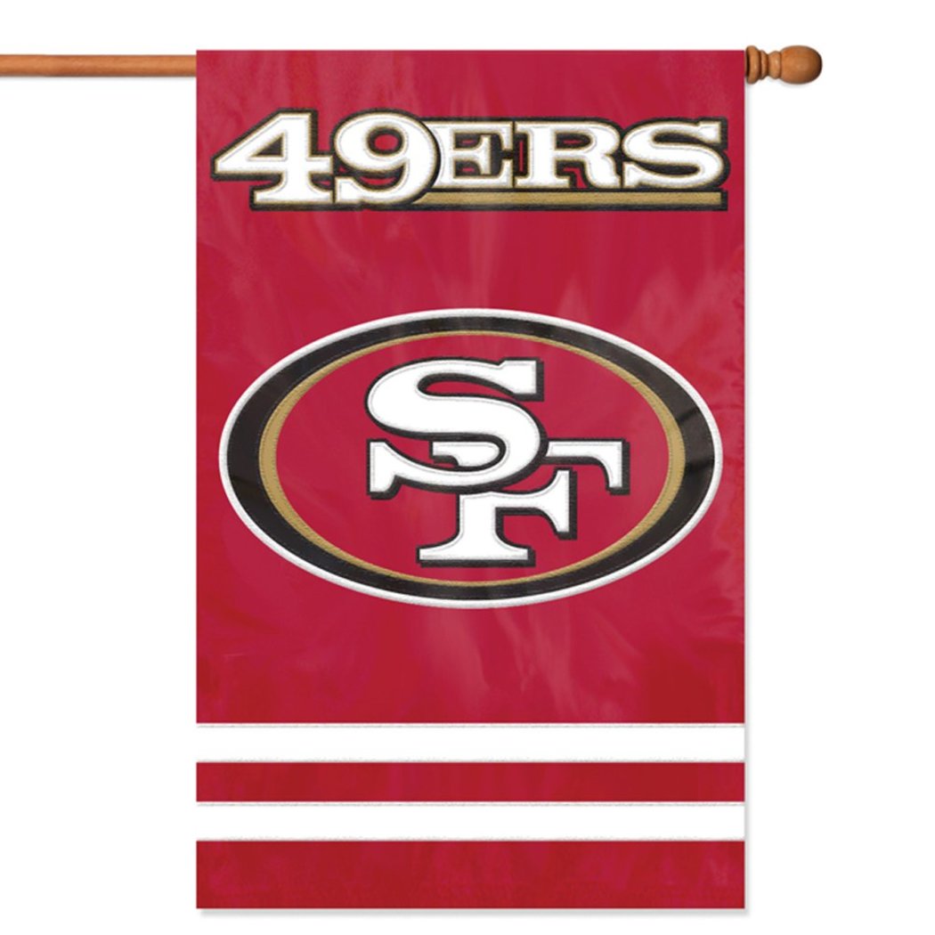Nfl 49ers Flag 44x28 Inches Football Themed Team Color Logo Outdoor Hanging Banner Flag Gift FanFan Merchandise Athletic Spirit Red Gold Nylon - Diamond Home USA