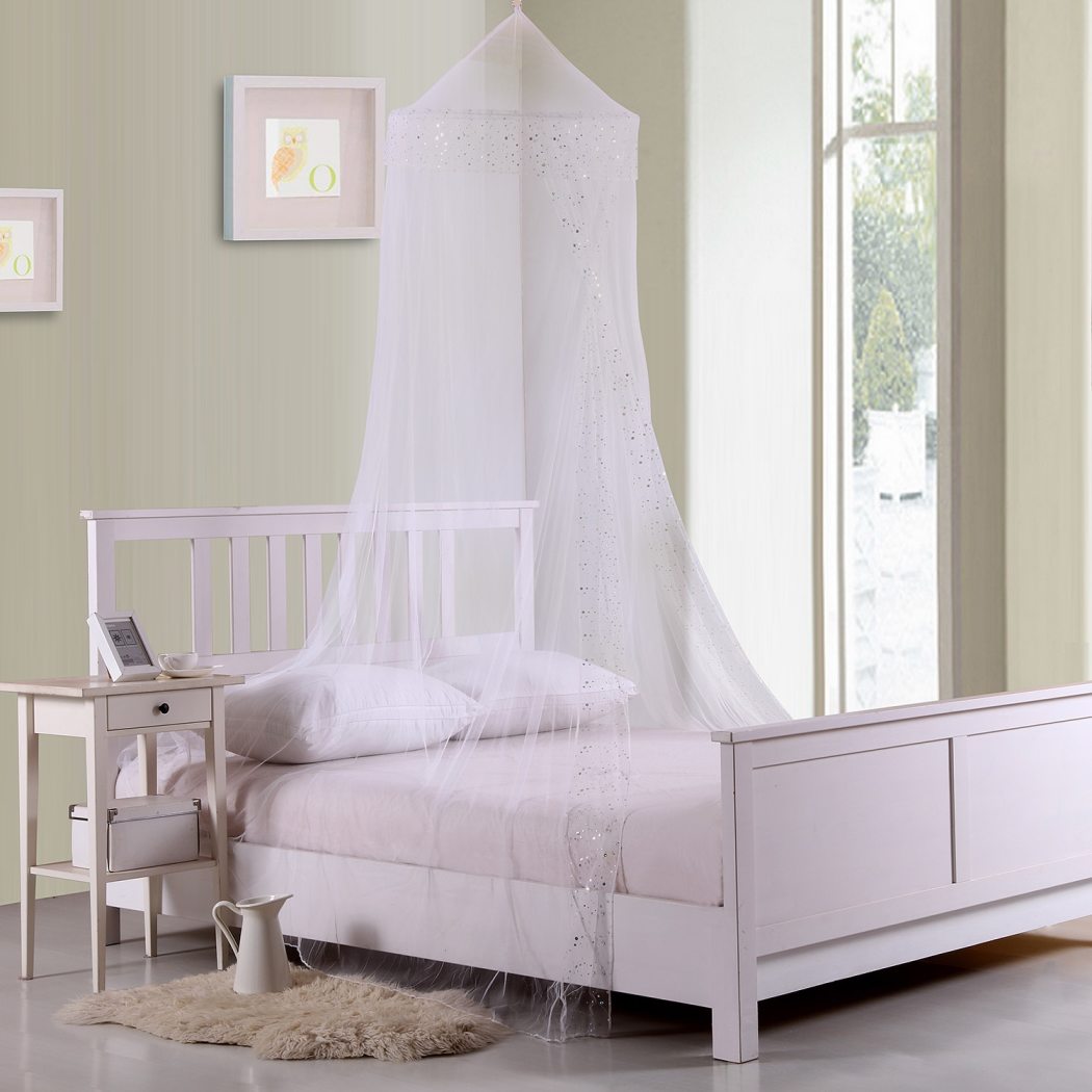 Childrens Girls See Through Pretty Princess Canopy Bed Frame