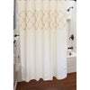 Lattice Diamond Shower Curtain Off-white Geometric Polyester - Diamond Home USA