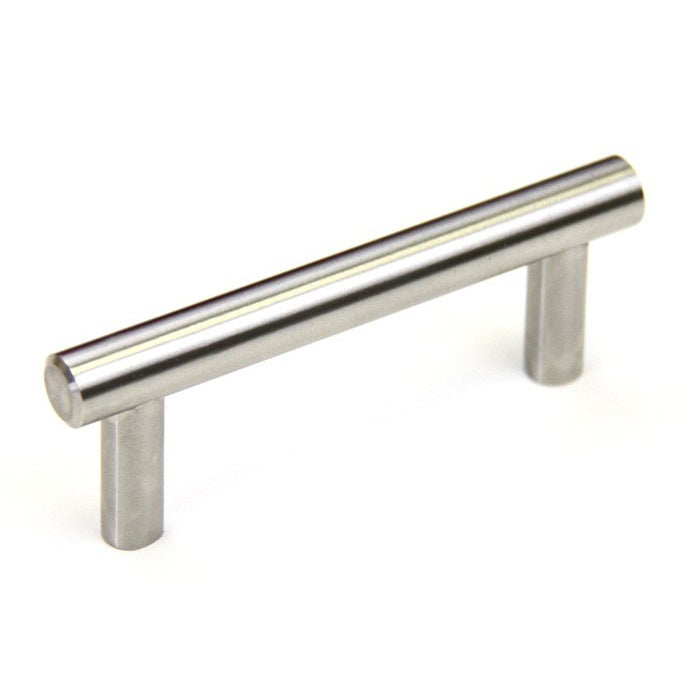 Solid Stainless Steel 4-inch Cabinet Bar Pull Handles (Case Of 4) Grey 1 Piece Nickel Finish - Diamond Home USA