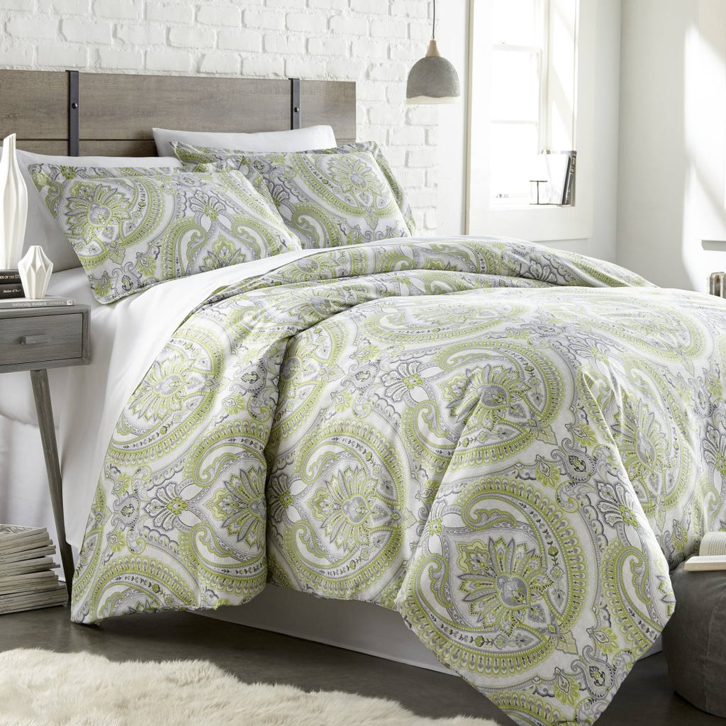 Classic Paisley Pattern Duvet Cover King Set Girly Motif Floral Bedding Bohemian Textured Design Classic Bright