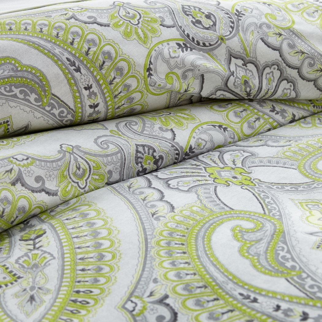 Classic Paisley Pattern Duvet Cover King Set Girly Motif Floral Bedding Bohemian Textured Design Classic Bright
