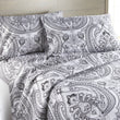 Classic Paisley Pattern Sheets Set Elega Girly Motif Floral Bedding Bohemian Damask Rich Textured Design Bold Vintage Bright