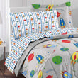 Boys Grey Outer Space Themed Comforter Twin Set Rocket Ship Plants Bedding Meteor Stars Planet Earth Moon Saturn Orbit Rocket Comets Gray Blue Red - Diamond Home USA