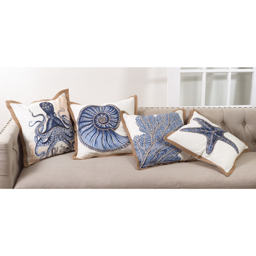 Nautical Decor - Stenciled Pillows - Canary Street Crafts