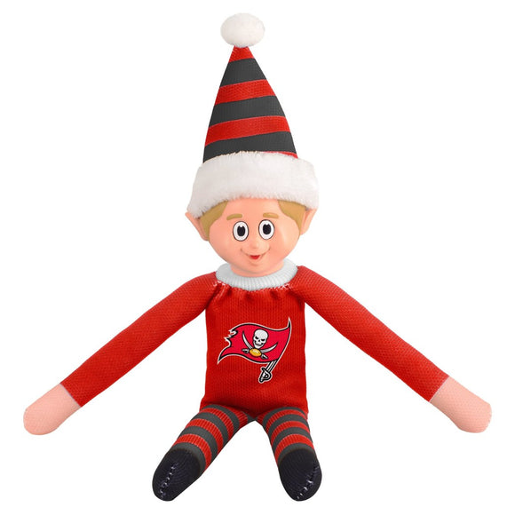 14 Inch NFL Buccaneers Team Elf Football Themed Team Color Logo Mens Collectible Toy Sweatshirt Santa Hat Man Cave Decoration Christmas Holiday Gift - Diamond Home USA