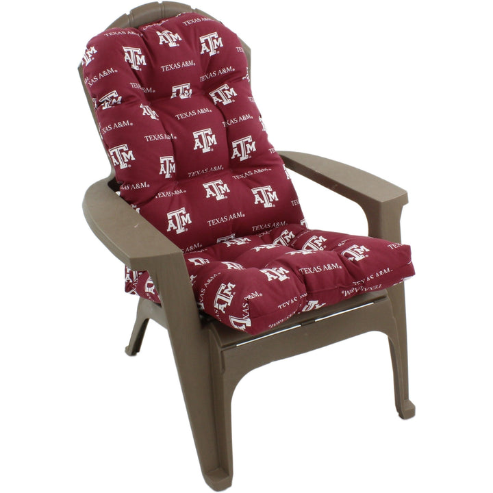 Texas A M Aggies Adirondack Chair Cushion Multi Color Solid Casual Polyester Uv Resistant