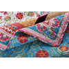 Vibrant Quilt Set Bohemian Floral Themed Bedding Geometic Medallion Caribbean Vintage Bright Cheer Boho