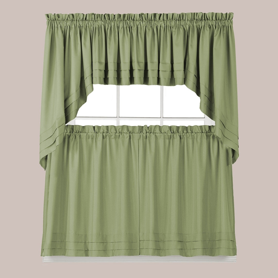 Flinders Forge Valance In Sage Green Solid Transitional 100% Polyester