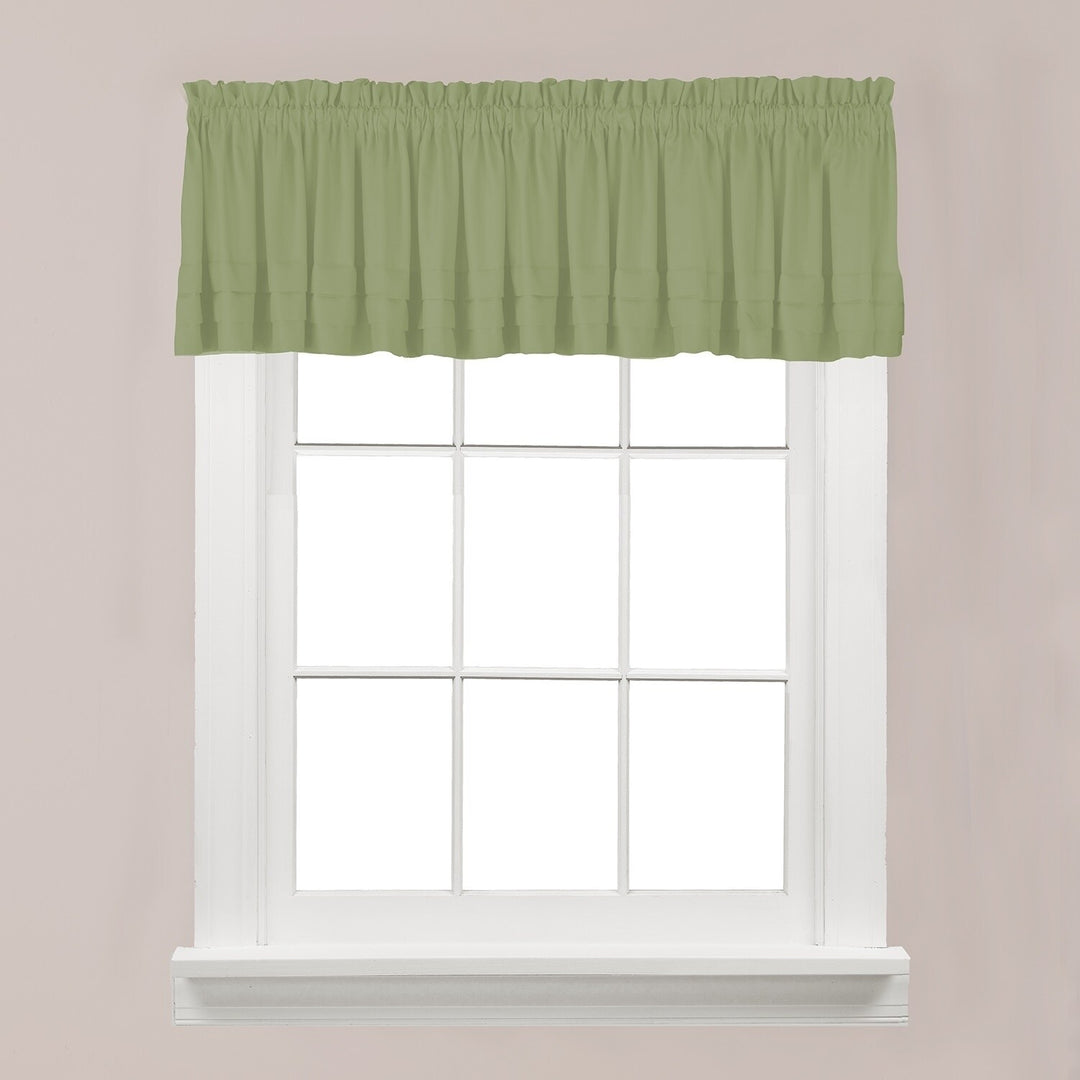 Flinders Forge Valance In Sage Green Solid Transitional 100%