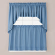 Flinders Forge Valance In Smoke Blue Solid Transitional 100% Polyester - Diamond Home USA