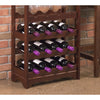 16 Bottle Wine Racks Free Standing Floor Unit Table Top Serving Storage Space Below Vertical Espresso Wine Rack Is Modern Stylish - Diamond Home USA