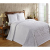 Oversized Chenille Bedspread Drapes Over Edge Drops Down Floor Oversize Coastal Geometric Extra Long Wide Bedding Medallion Casual Solid