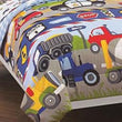 Trains Construction Trucks Twin Comforter Bed Bag Kids Bedding Childrens Bedding Comforters - Diamond Home USA