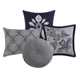 Damask Theme Comforter Set Floral Scroll Motif Bedding Modern Chic Heart Scrollwork Themed Pattern