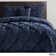 Luxury Pintuck Pattern Comforter Set Diamond Tufted Bedding Pinch Pleat Pin Tuck Simple Design Master Bedrooms French Country Solid