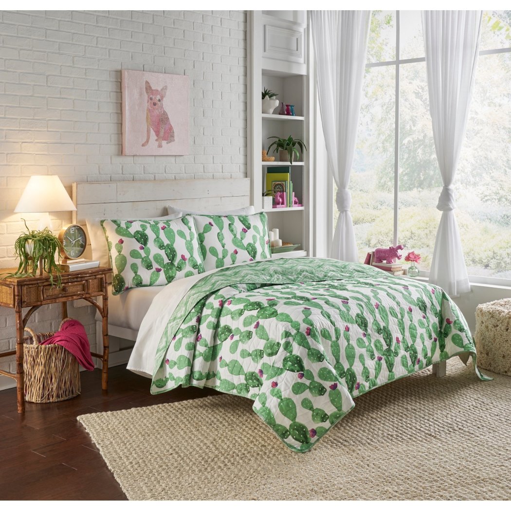 Cactus Quilt Set Western Pla Bedding Southwest Pattern