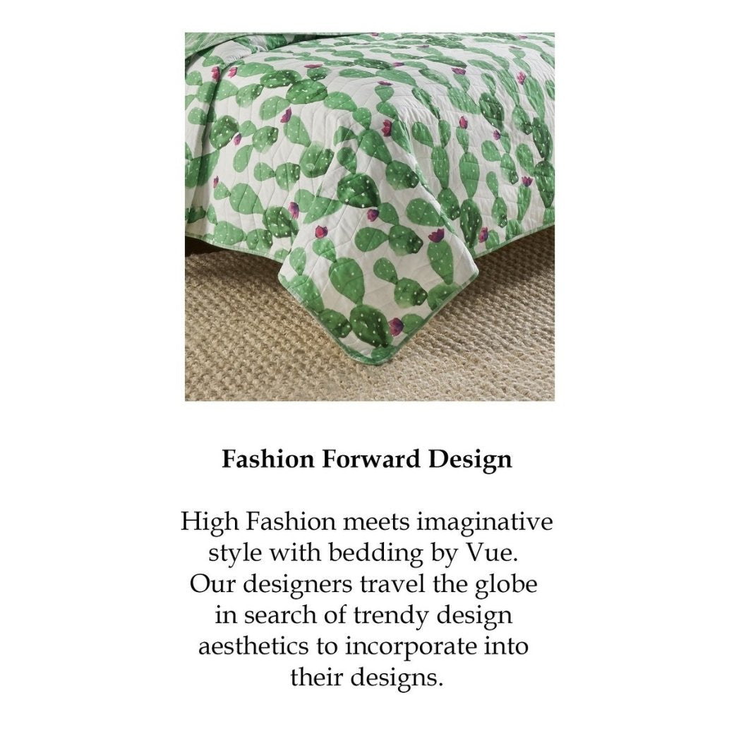 Cactus Quilt Set Western Pla Bedding Southwest Pattern Outback Chevron Zigzag V Shaped Cotton