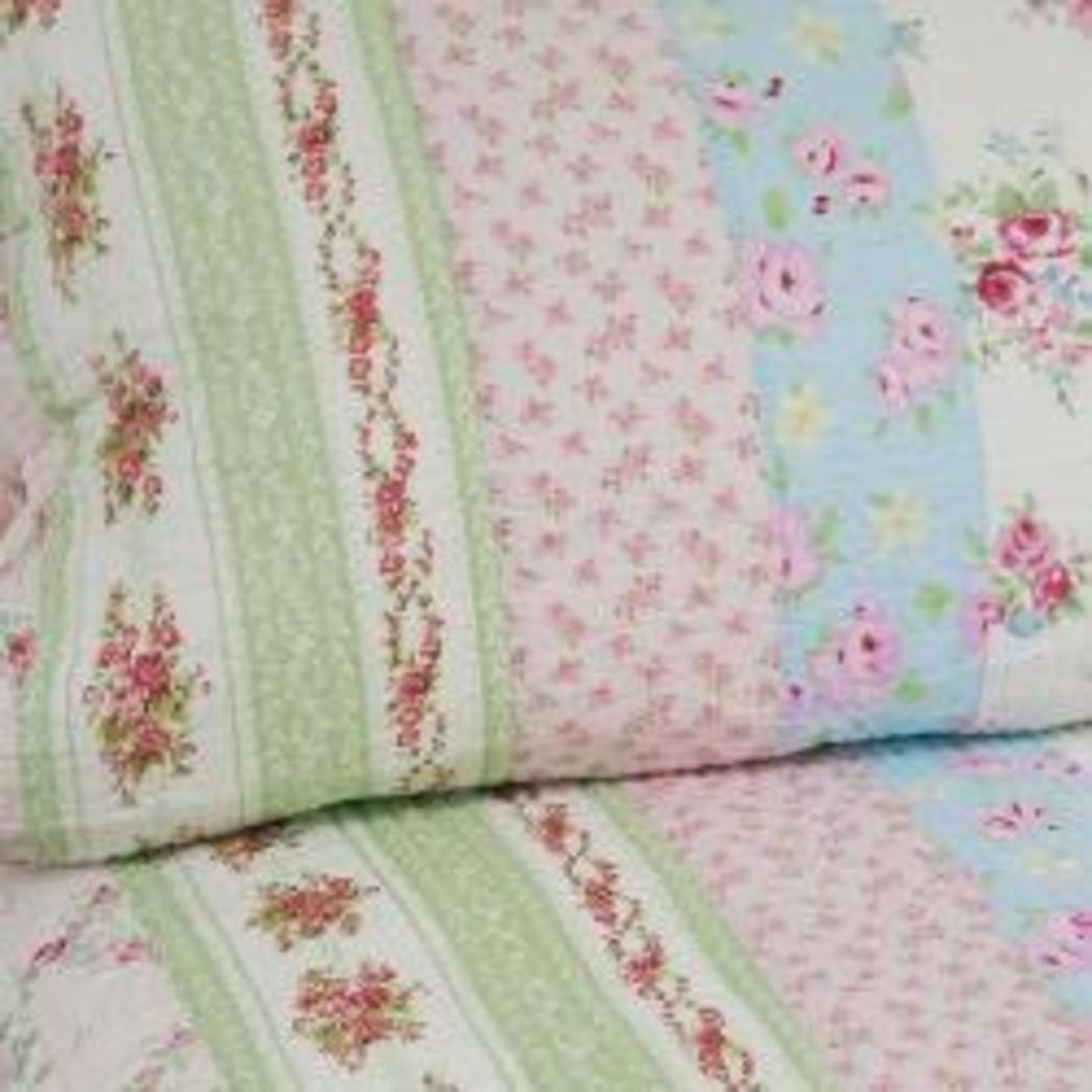 Floral Patchwork Quilt Flowers Stripe Pattern Stripes Spring Summer Wild Enchantment Pastel Effect