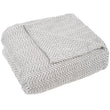 Chevron Pattern Blanket Elegant Zig Zag Horizontal Stripes Inspired Design Soft Warm Comfy Bedding Winter Luxurious Classic