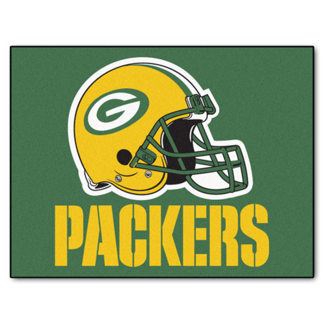 19" X 30" Inch NFL Packers Door Mat Printed Logo Football Themed Sports Patterned Bathroom Kitchen Outdoor Carpet Area Rug Gift Fan Merchandise - Diamond Home USA