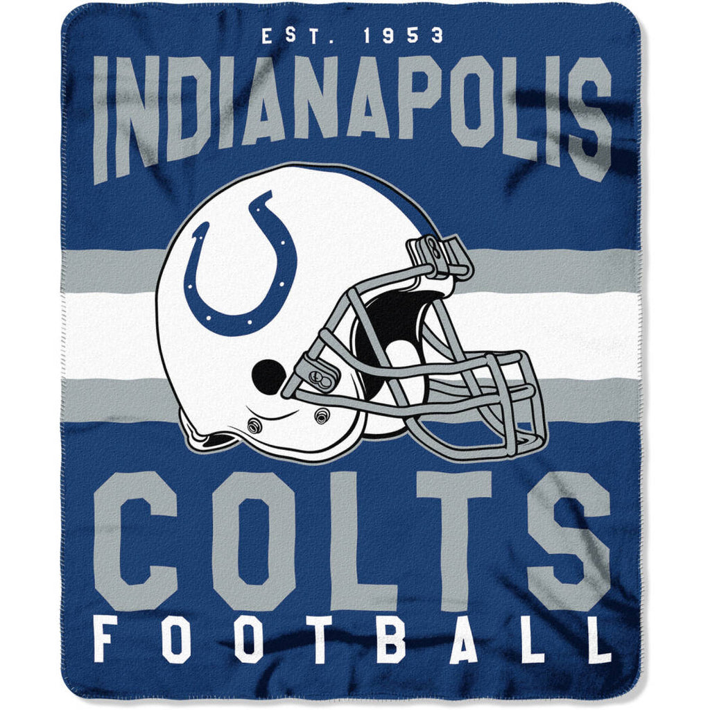 Nfl Colts Throw Blanket 50 X 60 Inches Football Themed Oversized Bedding Sports Patterned Team Logo Fan Merchandise Athletic Team Spirit Fan Blue
